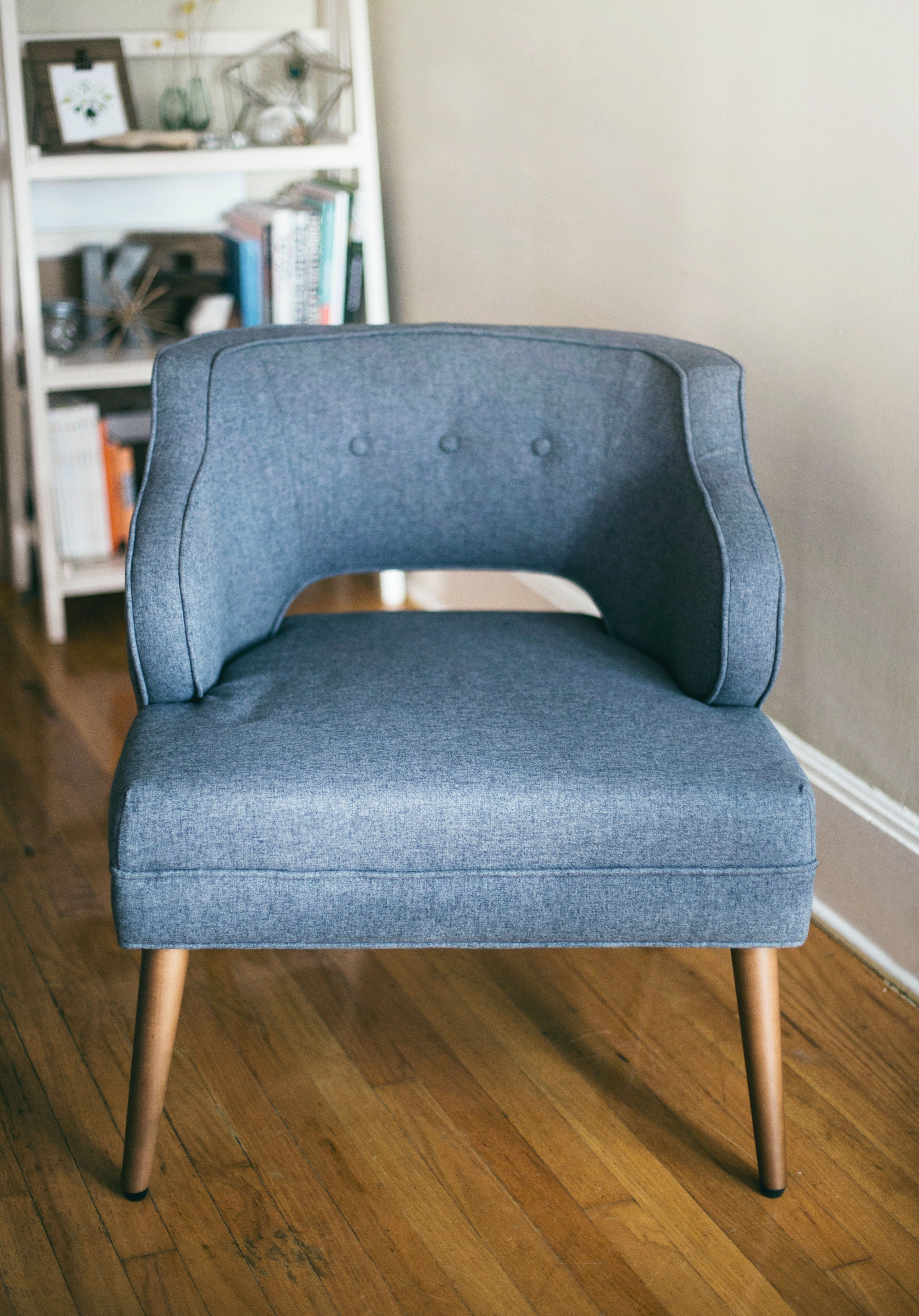 Blue Scandinavian arm chair